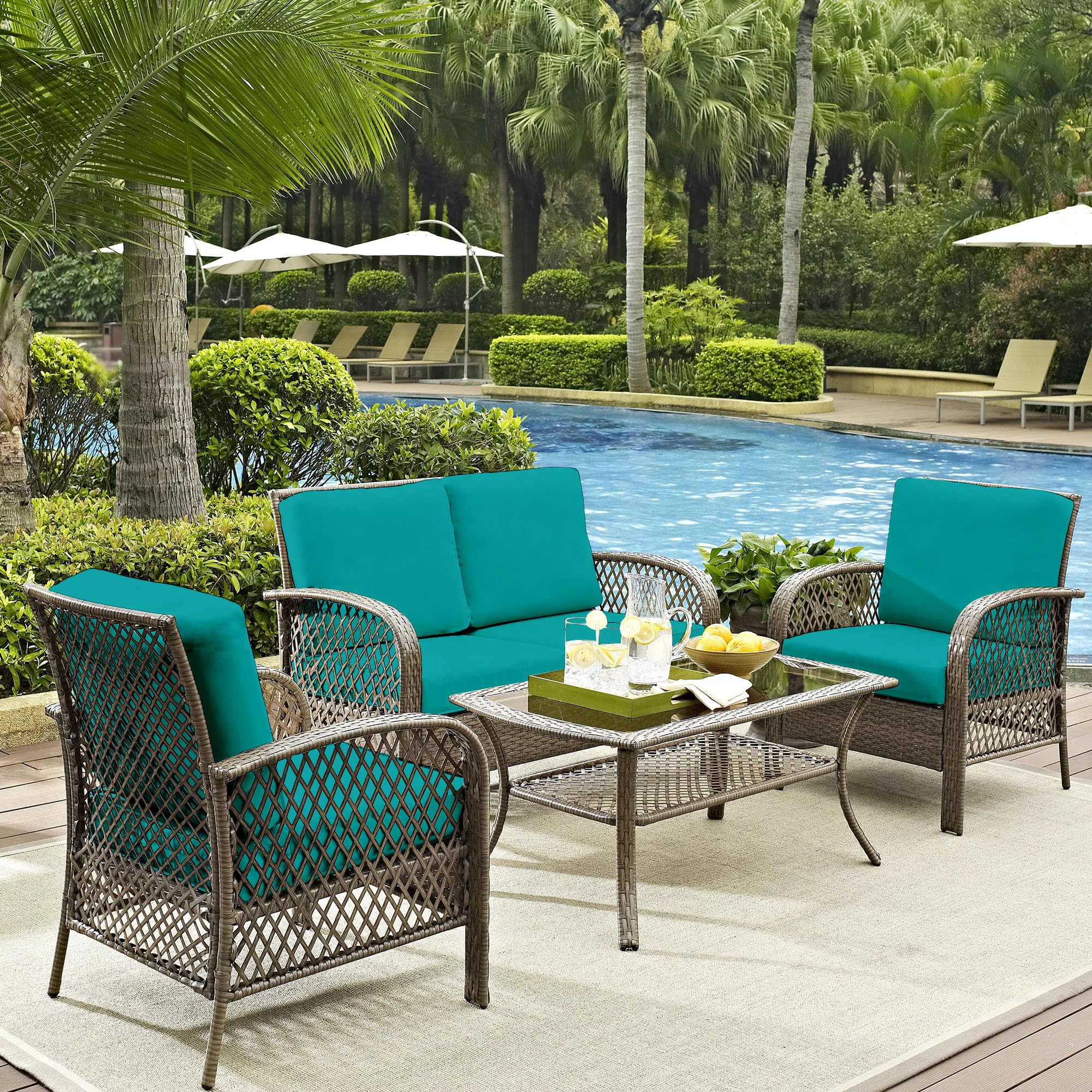 DREAHOTEXTIL lifestyle patio setting illustrating refreshed decor