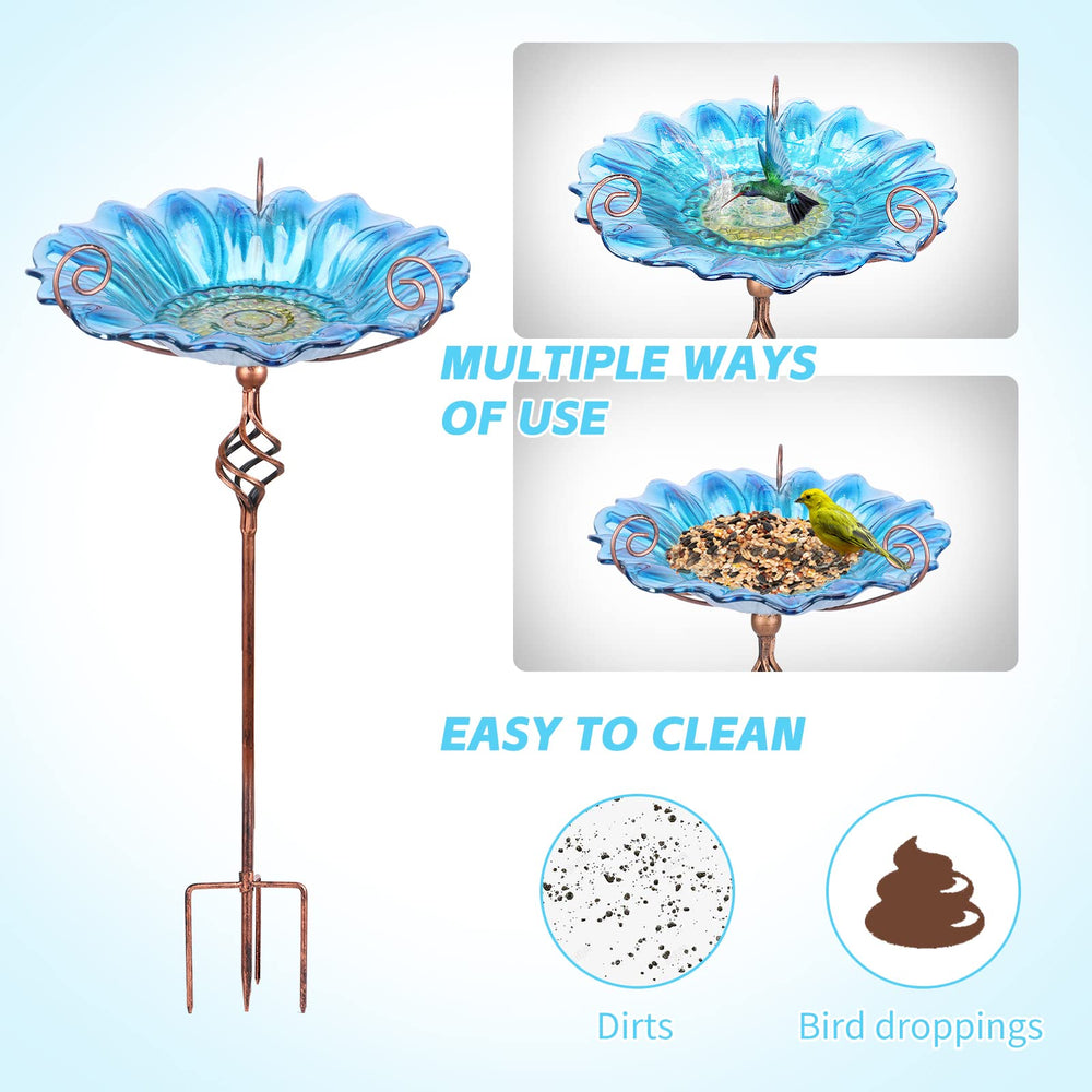 DREAM GARDEN small songbird perched using the bowl showing accessibility and bird-friendly design