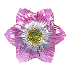 DREAM GARDEN close-up of painted glass flower pattern highlighting durable ornamental finish