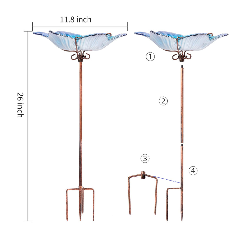 DREAM GARDEN bird bath next to plant pot showing size and scale