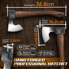 Dream Reach hatchet with leather sheath secured for safe carrying and edge protection