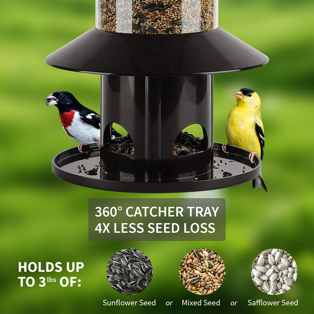Dreamdrawer close-up of seed catcher tray reducing waste and keeping ground clean