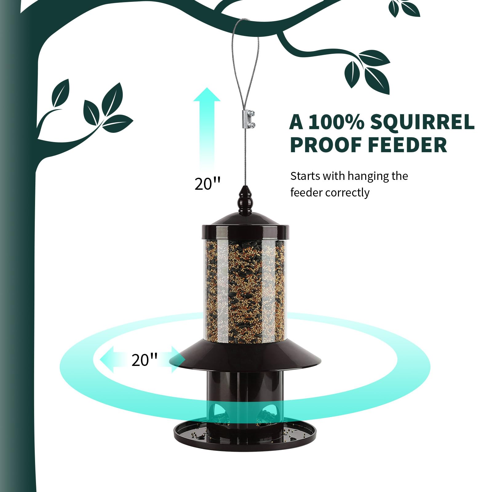 Dreamdrawer roof shedding rain showing weatherproof protection for bird seed