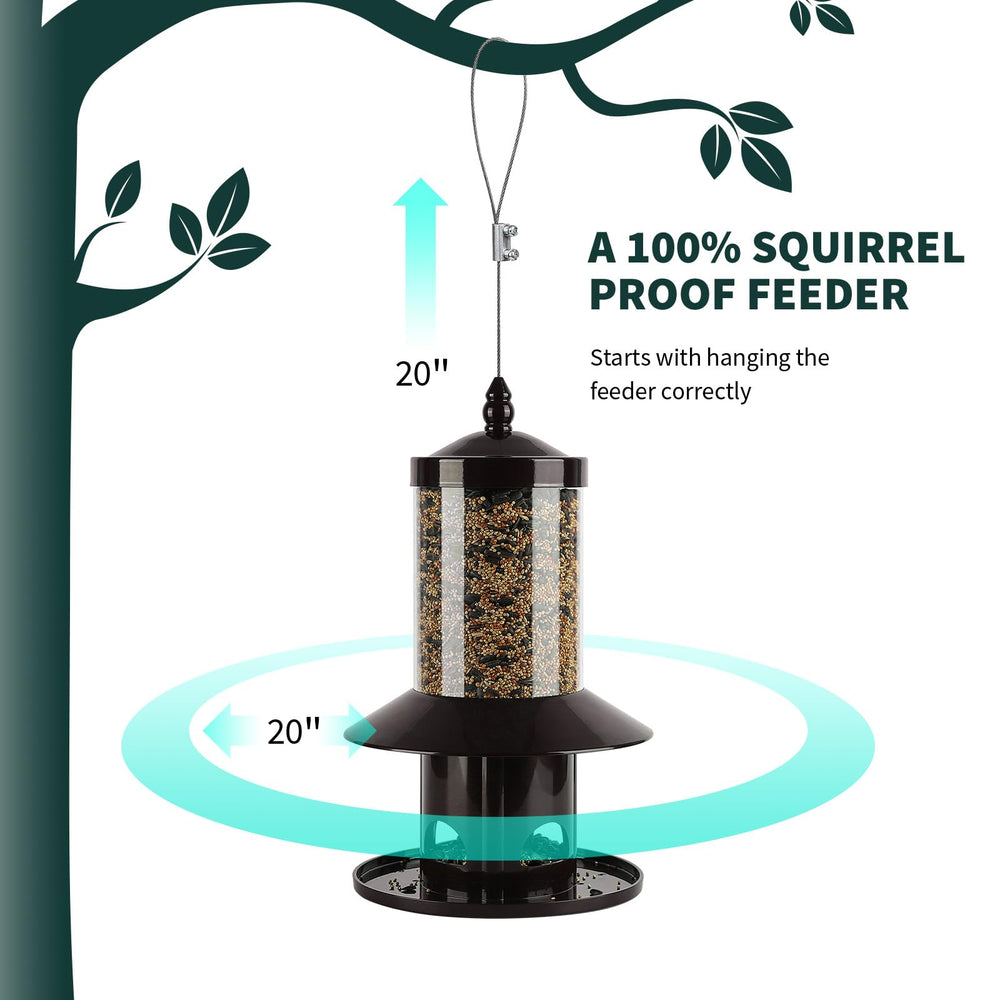 Dreamdrawer roof shedding rain showing weatherproof protection for bird seed