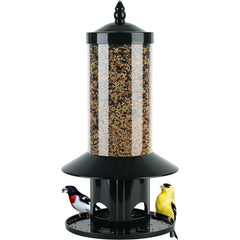 Dreamdrawer front view weatherproof feeder showing durable design and easy refill benefit