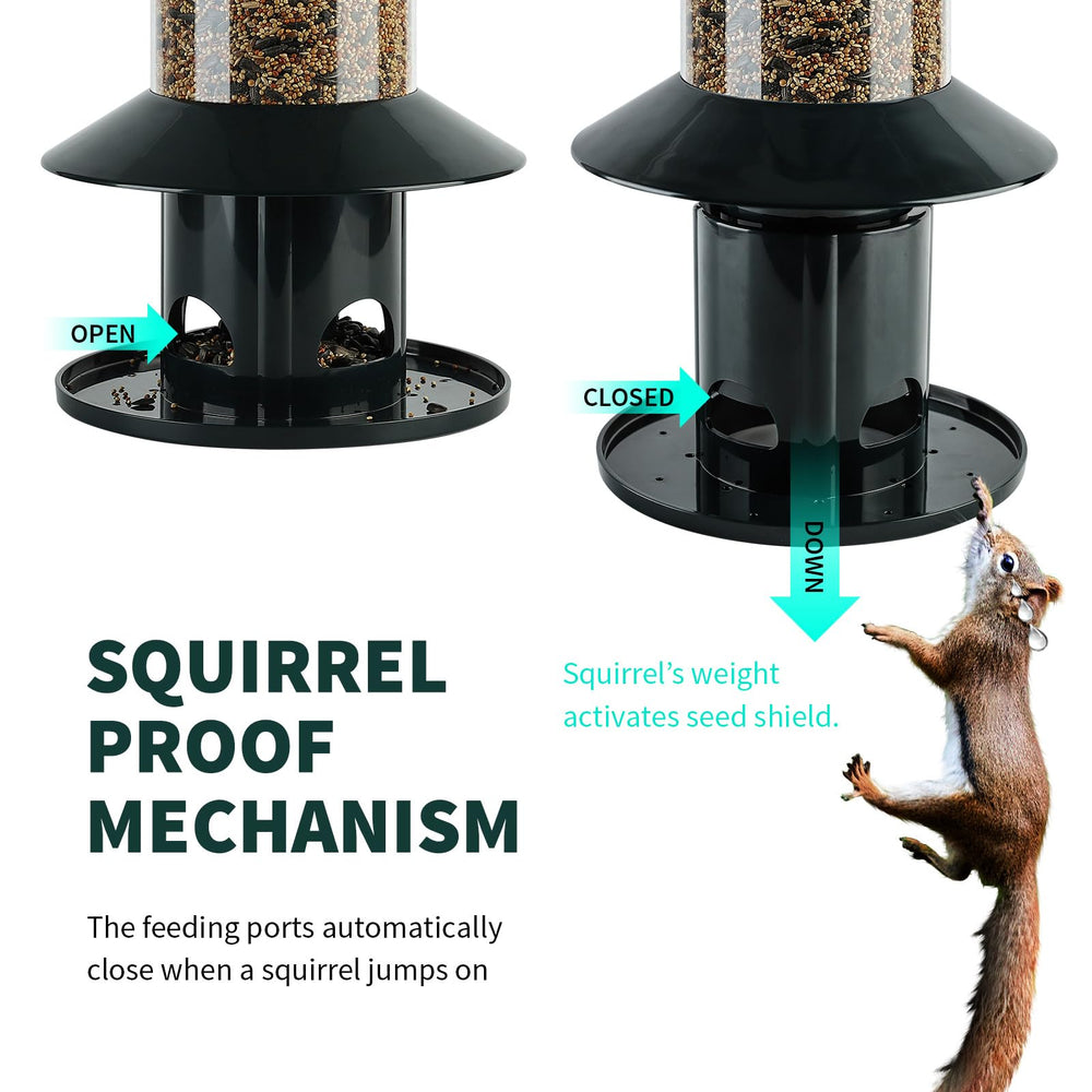 Dreamdrawer seed catcher detail displaying reduced mess and less seed waste benefit