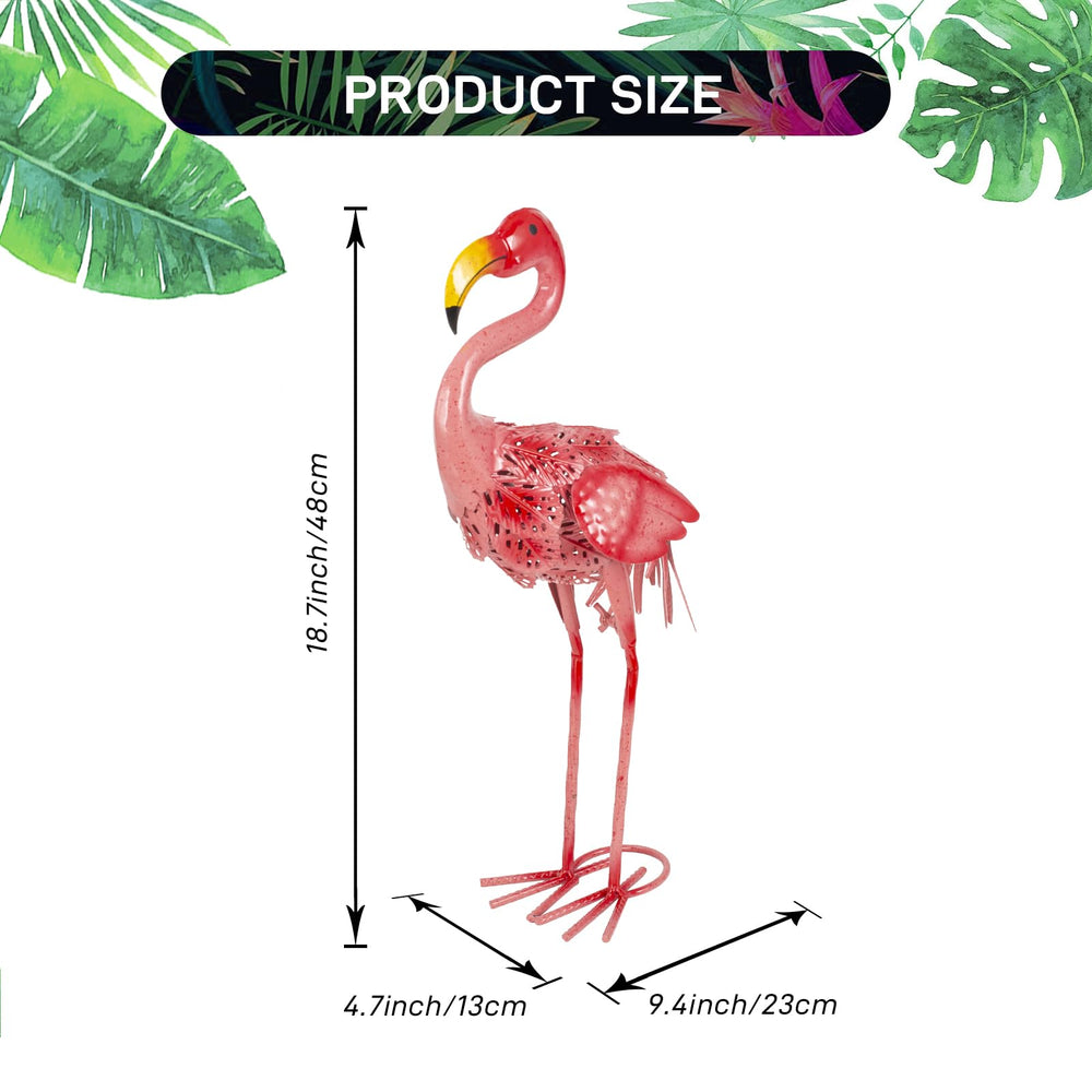 dreamskip two flamingo statues placed in lawn creating cheerful garden focal point