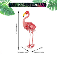 dreamskip two flamingo statues placed in lawn creating cheerful garden focal point