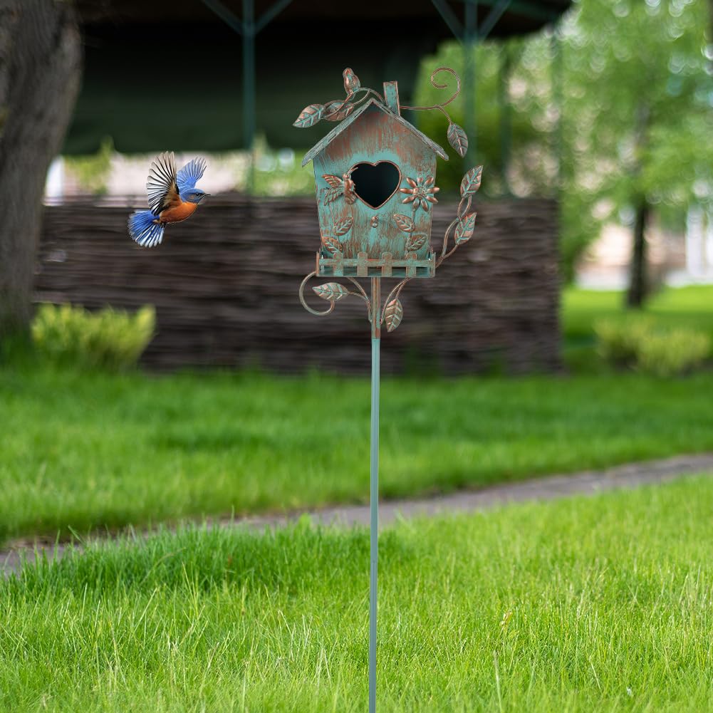 DREAMSOUL birdhouse placed on patio providing decorative wildlife attraction