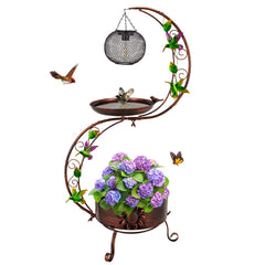 DREAMSOUL front view of bird bath showing full vintage copper design and benefits