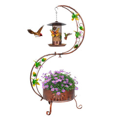 DREAMSOUL front view of feeder stand showing dual-tier benefit