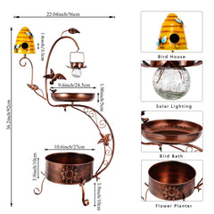 DREAMSOUL shallow metal basin close-up showing smooth surface for easy bird bathing