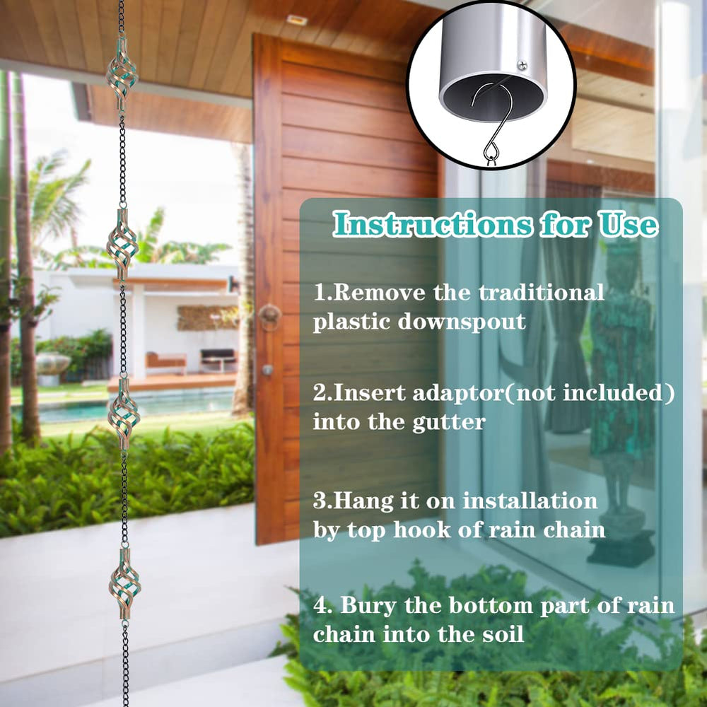 dreamysoul installed on porch eave adding decorative water feature and soothing sound