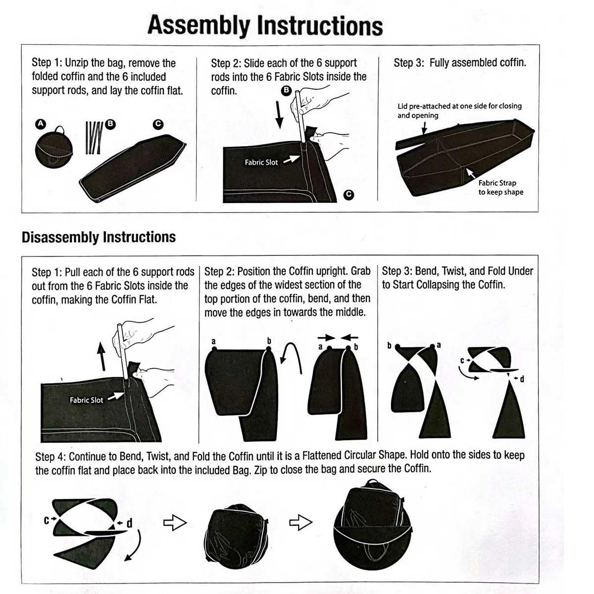 DredQcco folded flat in storage bag showing compact transport convenience