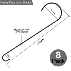Dreecy hook installed on a tree branch holding a feeder for easy access