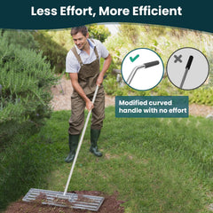 Dremmt ergonomic 72-inch handle curve for reduced back strain and better leverage