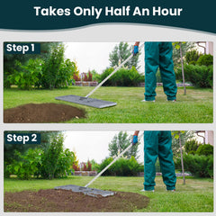 Dremmt in use smoothing lawn for faster, flatter turf preparation