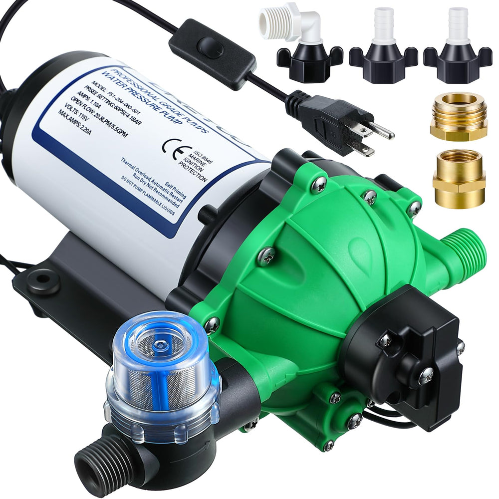 Dreyoo front view showing compact pump design and durable housing for reliable boosting