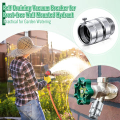 Dreyoo installed on a garden spigot demonstrating anti-siphon protection
