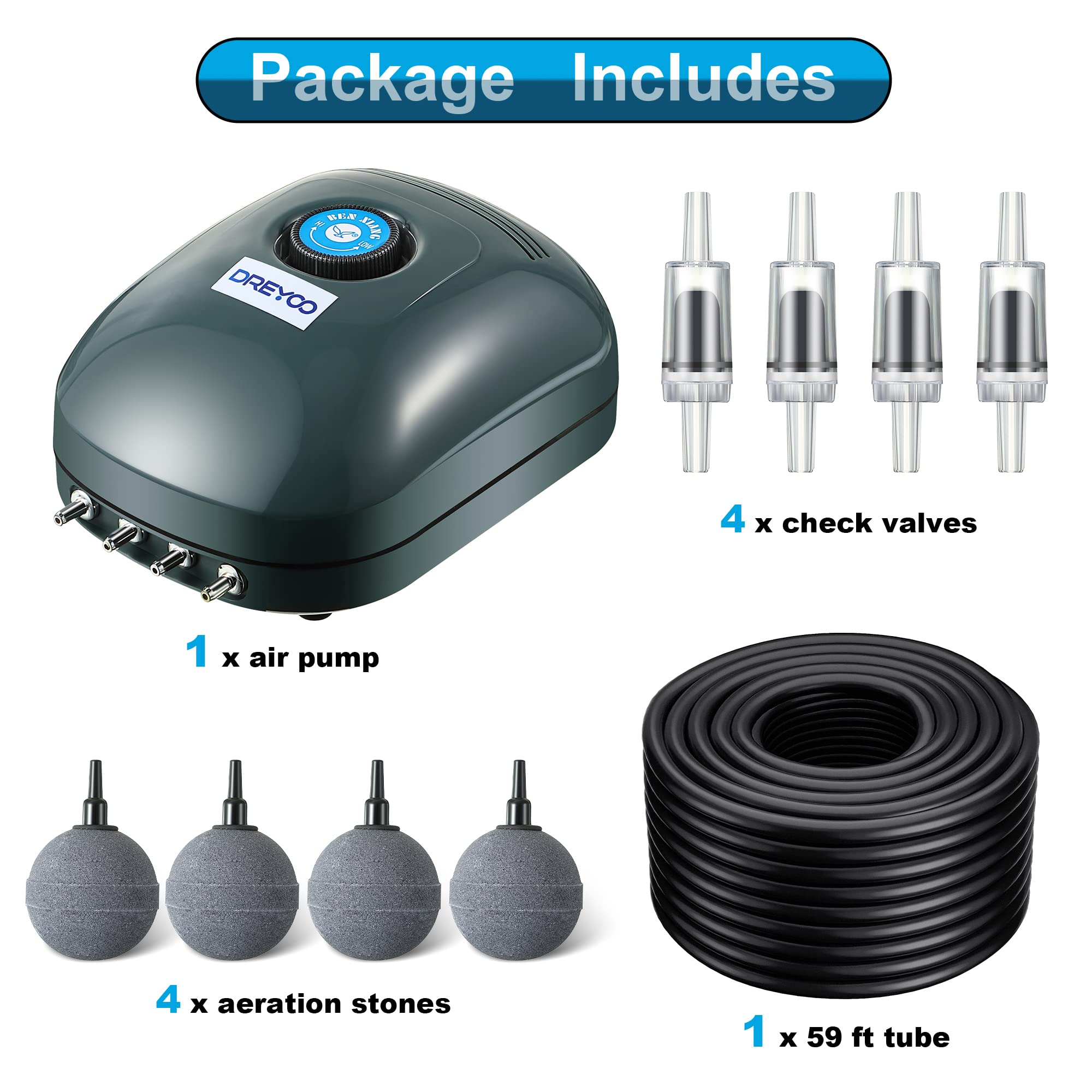 Dreyoo pump powering backyard pond, visible bubbles and healthier water movement benefit