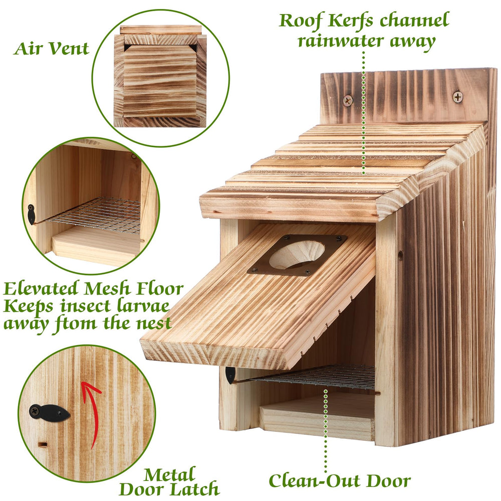 Dreyoo sloped waterproof roof detail keeping nesting box dry