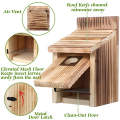 Dreyoo sloped waterproof roof detail keeping nesting box dry