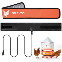 Dreyoo front view of heated bucket belt showing fit and wrap, improves winter hydration