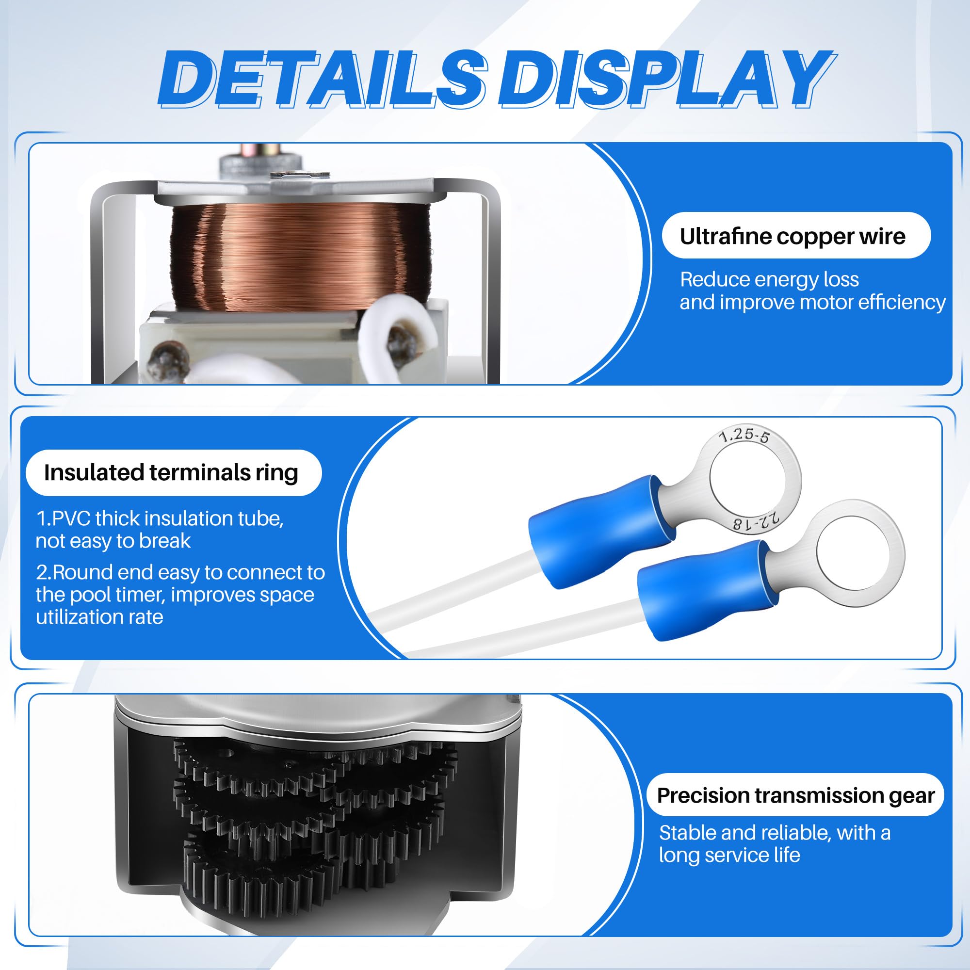 Dreyoo motor beside screwdriver showing size and scale for easy planning of installation