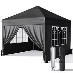 Driftalia front view of assembled canopy showing shelter and shade benefit