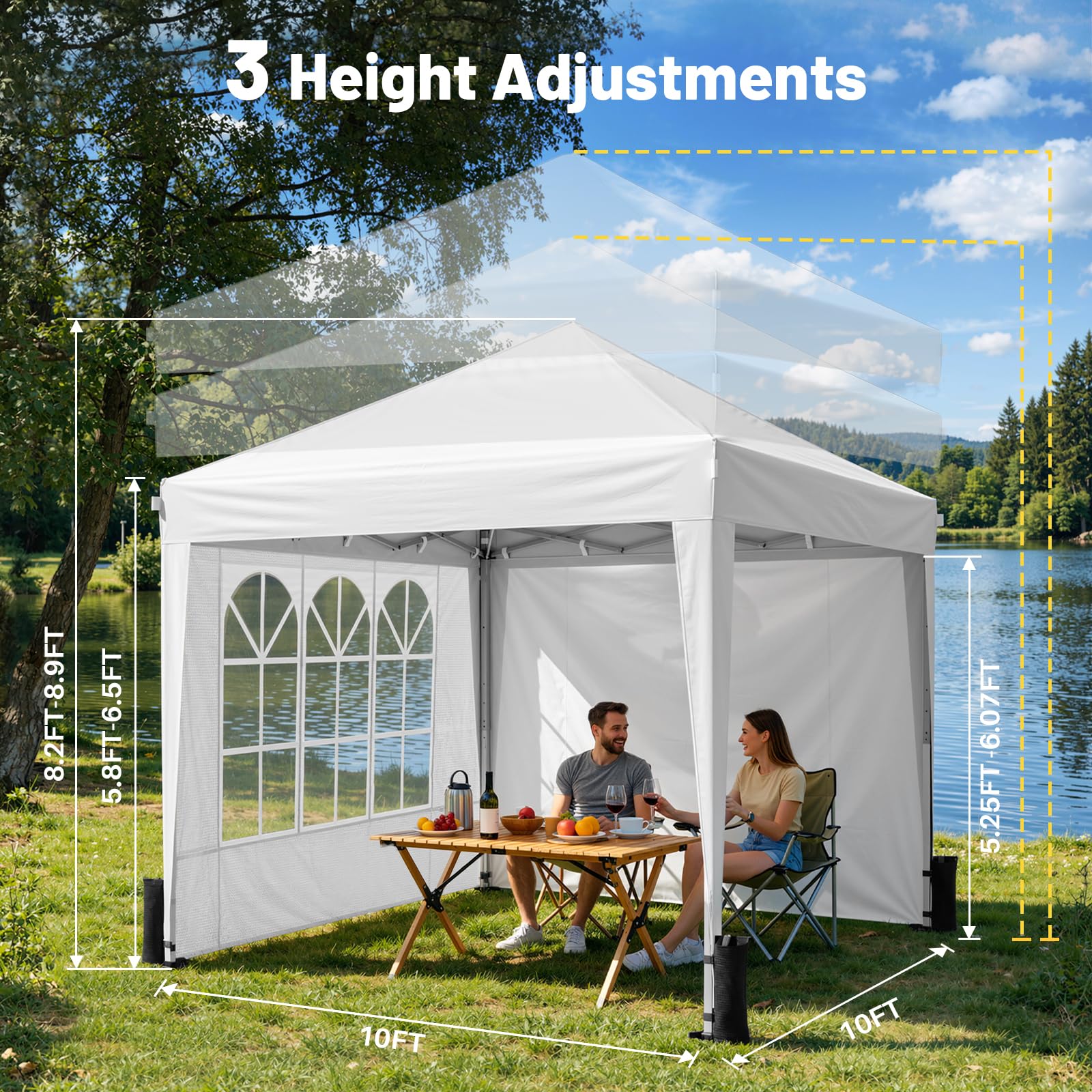 Driftalia canopy in use at beach showing quick shelter benefit