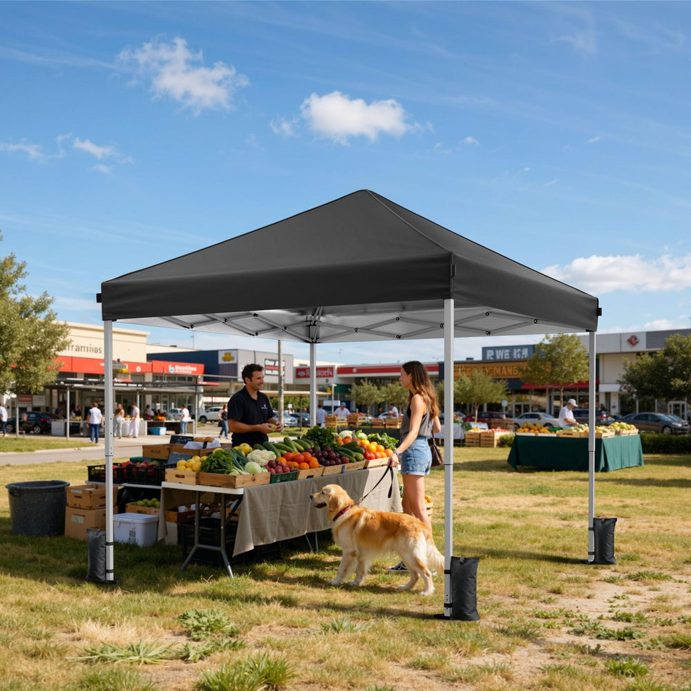 Driftalia canopy set up at a beach showing portable shade benefit