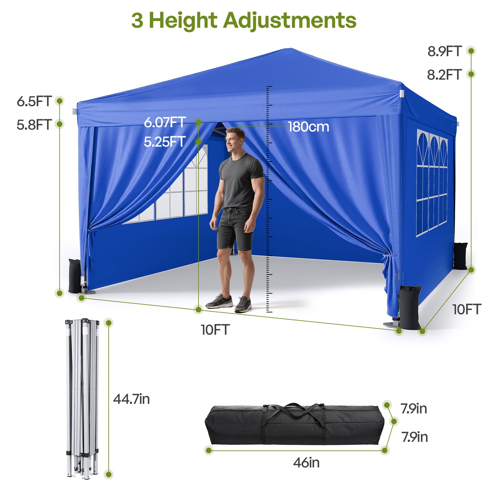 Driftalia packed canopy in carry bag for easy transport and storage benefit