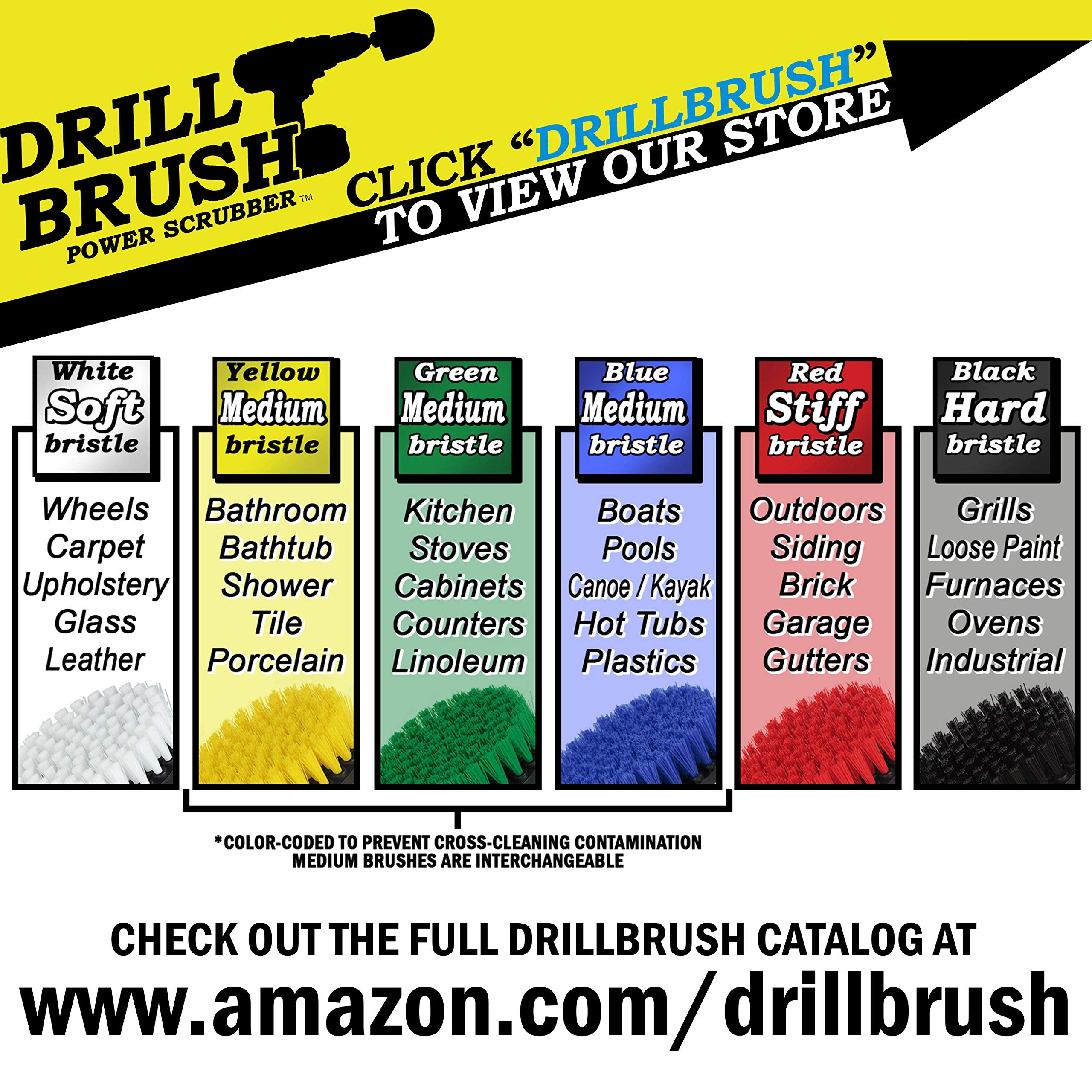 Drillbrush 4-inch brush attached to drill cleaning pool deck with visible lift