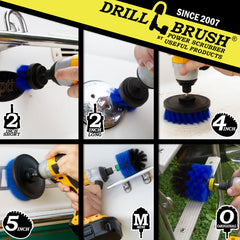 Drillbrush close-up of 5-inch bristles demonstrating durable scrubbing power