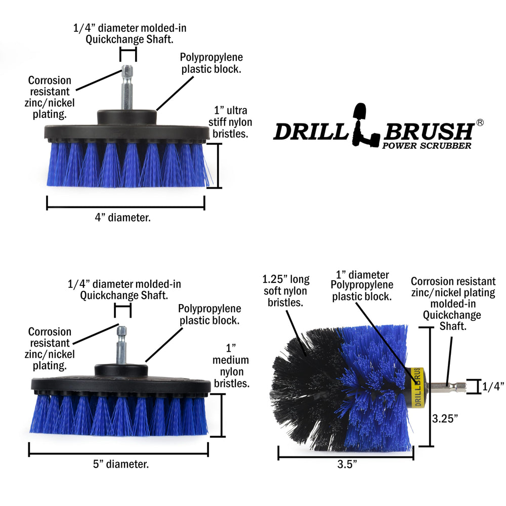 Drillbrush bullet detail brush inside filter housing breaking up trapped debris