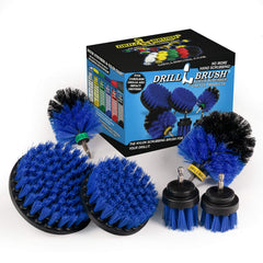 Drillbrush front packaging showing full 5-piece pool cleaning kit for fast results