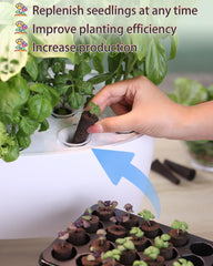 DRYADES upper tray filled with mature herbs showing dense growth and harvestability
