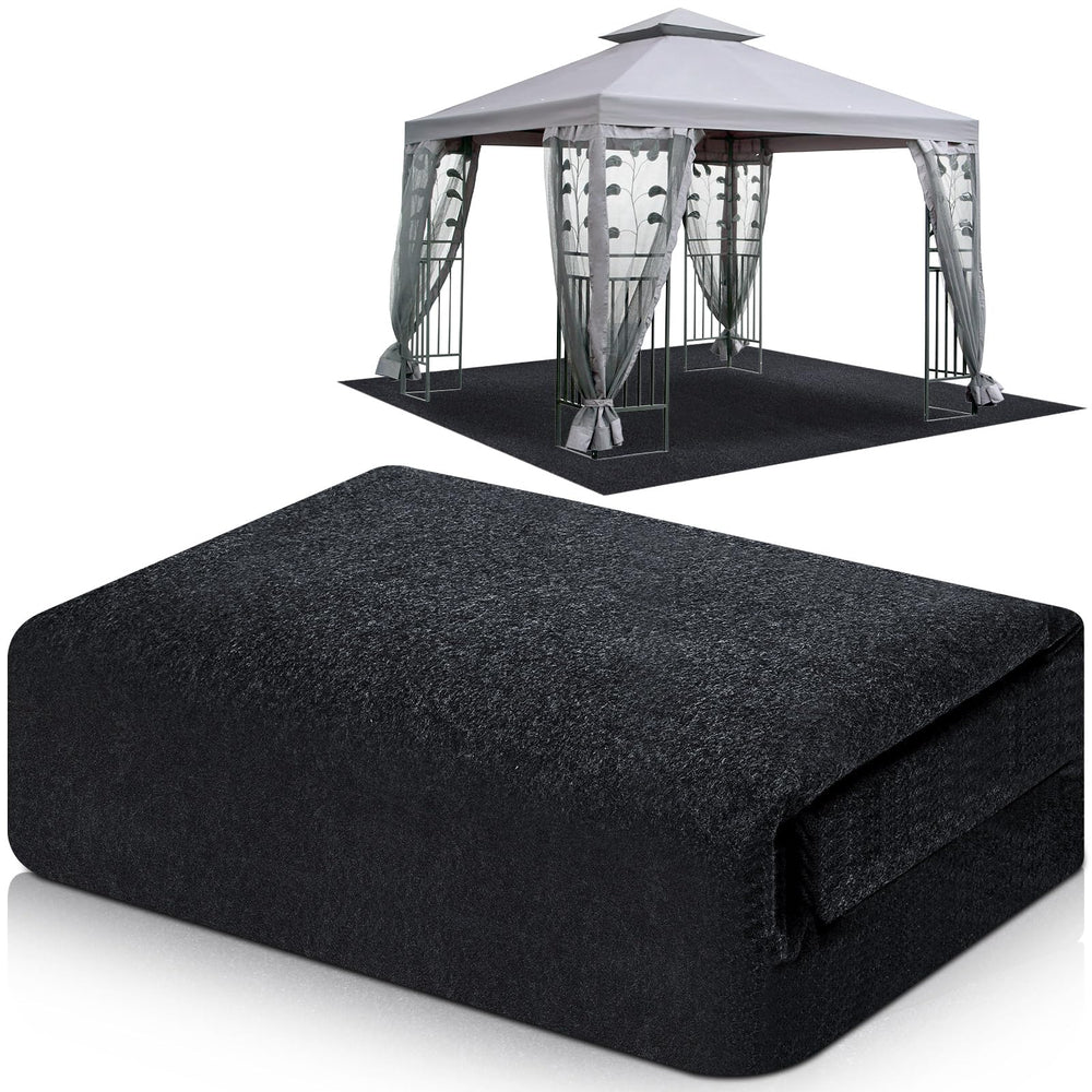 Drydiet front view of unfolded 11x11ft mat showing full coverage and protection