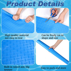 Drydiet mat placed under pool ladder demonstrating liner protection and stability