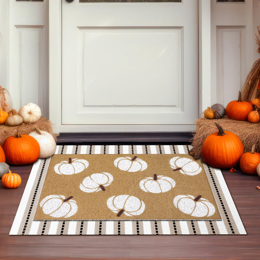 Drydiet doormat beside door showing size and clearance for easy opening
