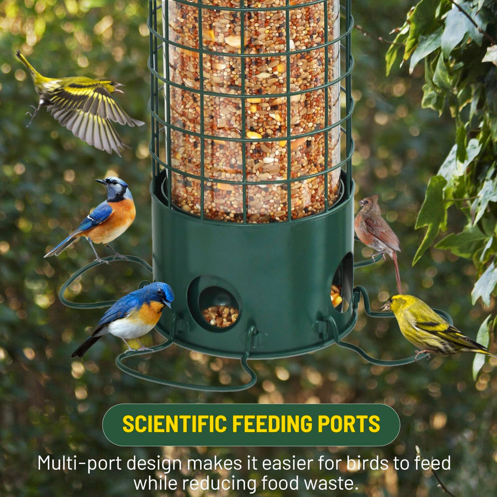 DSUMD feeder held in hand showing scale and large 4.4 lb capacity benefit