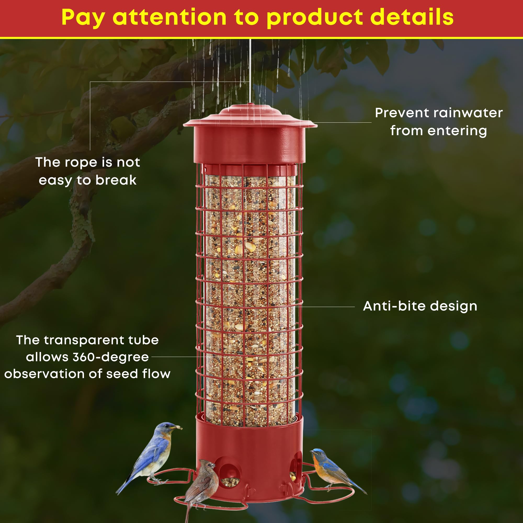 DSUMD waterproof gasket and bottom showing leak-proof design to keep seeds dry