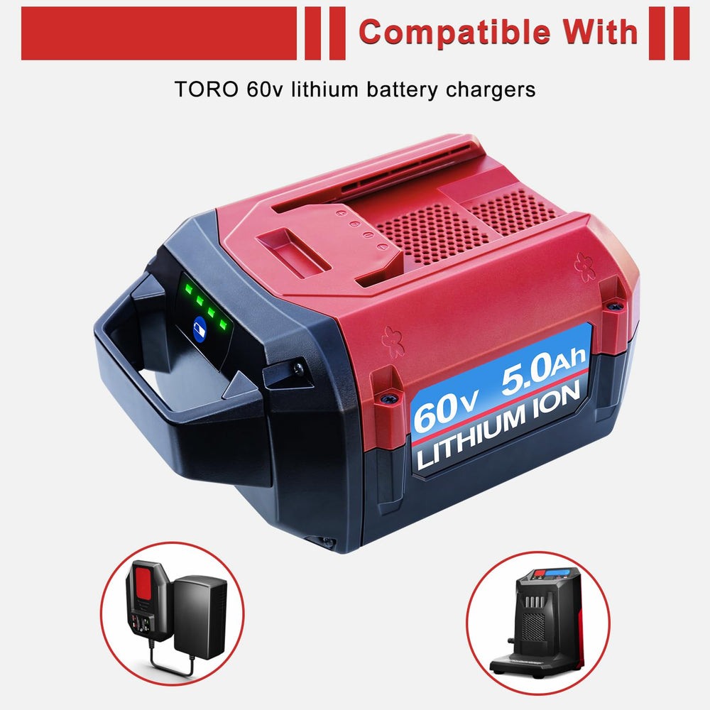 DTK battery installed in a string trimmer demonstrating runtime benefit