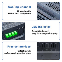 DTK 4-LED gauge lit showing easy charge-level monitoring benefit
