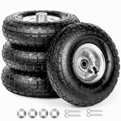 Dualso front view of 10-inch wheel and steel rim showing ready-to-install design and durability