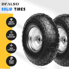 Dualso close-up of molded tread pattern showing traction on varied surfaces