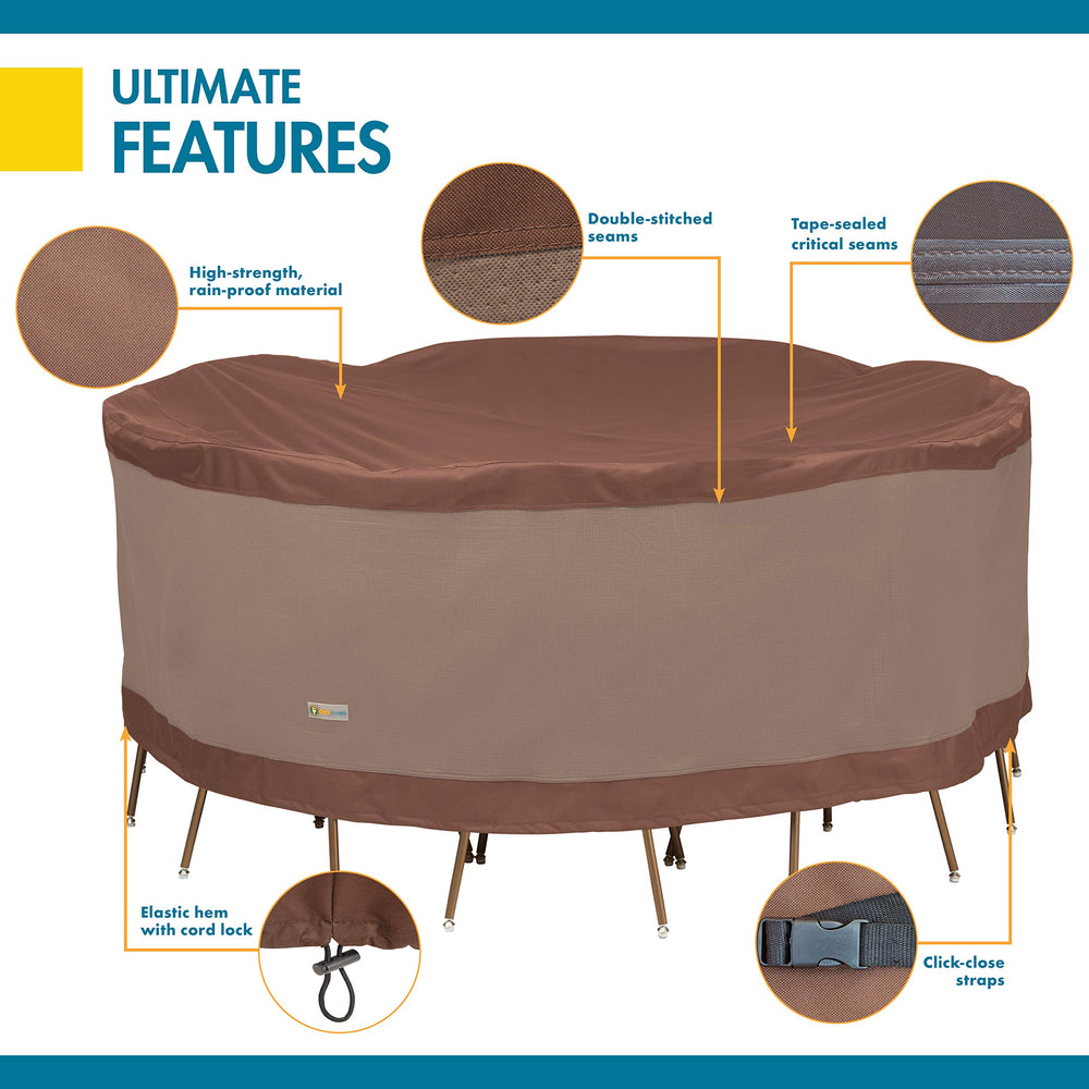 Duck Covers click-close buckle fastening showing secure wind-resistant hold benefit