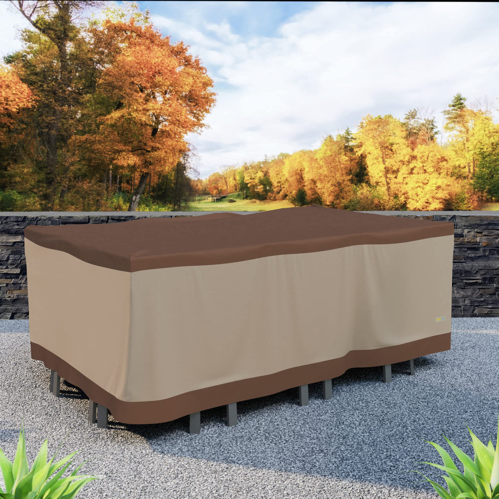 Duck Covers folded storage with warranty tag for compact off-season keeping