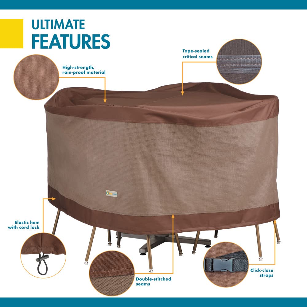 Duck Covers cover on furniture with person shows scale and fit