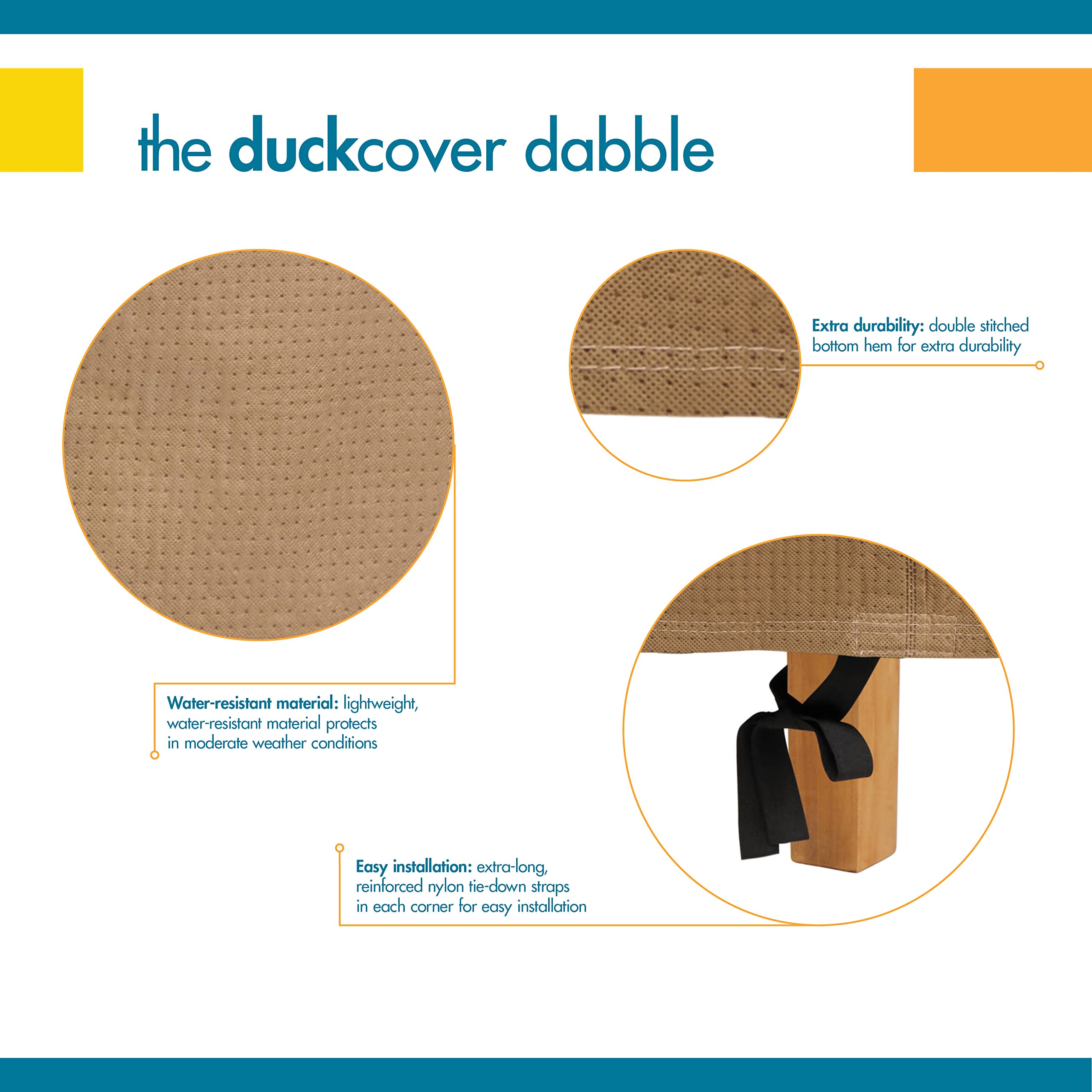 Duck Covers folded cover stored compactly for easy storage convenience